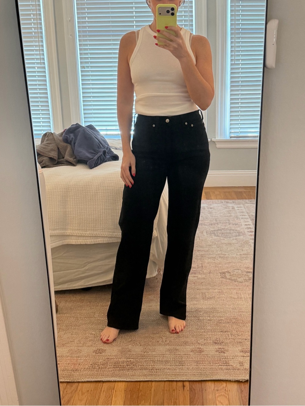 NWT J. Crew Black Straight-Leg High-Rise Jeans